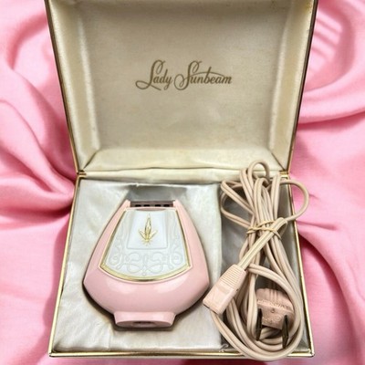 Mid Century MOD PINK Atomic Lady Sunbeam Electric Razor Shaver w/ Original Case