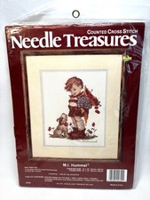 Kit de punto de cruz contado Needle Treasures, "Not for You" M.I. Hummel 8X10 Nuevo