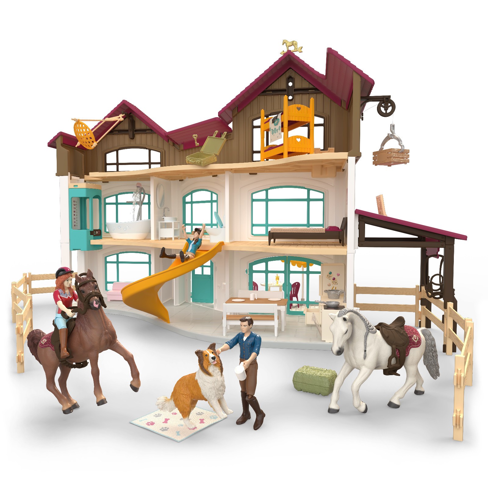 PREORDER Schleich 42785 Lakeside Villa and Paddock Stable playset Horse Club toy