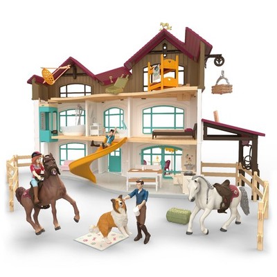 Schleich 42785 Villa am See und Koppelstall Spielset Horse Club Spielzeug Pferde