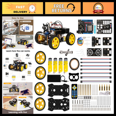 STEM Robotics Kit for Kids 8-16, Smart Robot Car with App Control, Arduino Compa