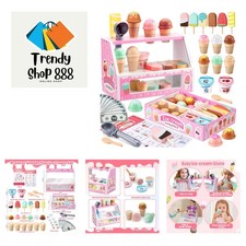 Creative Ice Cream Playset for Toddlers - Safe Wooden Kitchen Toy, 48 Pieces