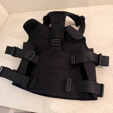 ICEFANG Tactical Dog Harness Molle Vest Black Large