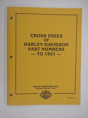 H-D Cross Index of Old to New and Reverse Part Numbers