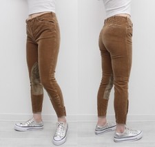 Women's Ralph Lauren Corduroy Pants Leather Trim Equestrian Riding RARE Size 8 S