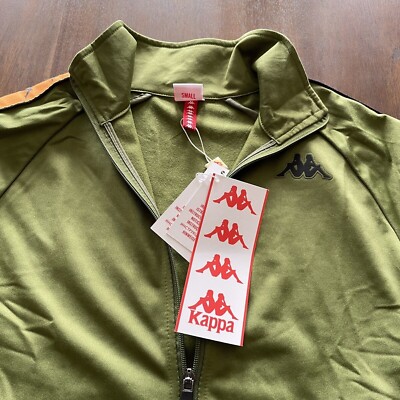 Kappa 222 Banda Anniston Slim Mens Jacket - Green/Orange