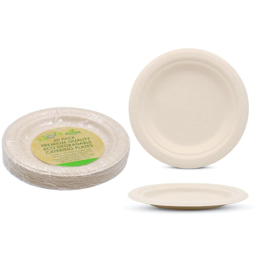 40 x Disposable Catering Plates Dinner Dessert Snack Plates Party
