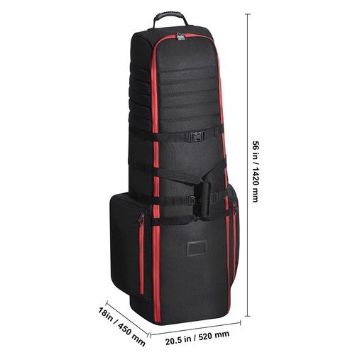 Golf Club Travel Bag Golf Luggage Case Cover with Wheels 1800D Oxford - Picture 8 of 12