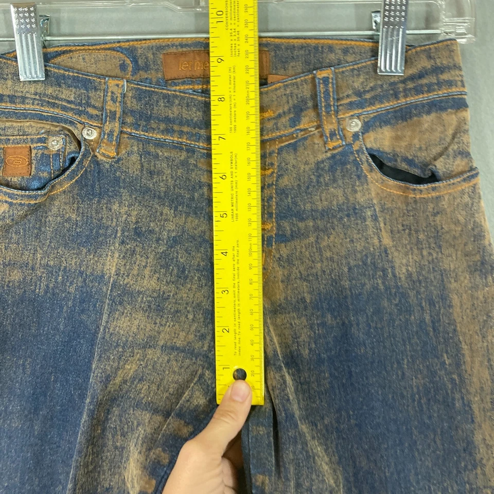 VTG Flare Jeans Size 1 Dirty Suede Look 90s Y2K Bell Bottoms Bareback Denim 25" - Image 4 of 4