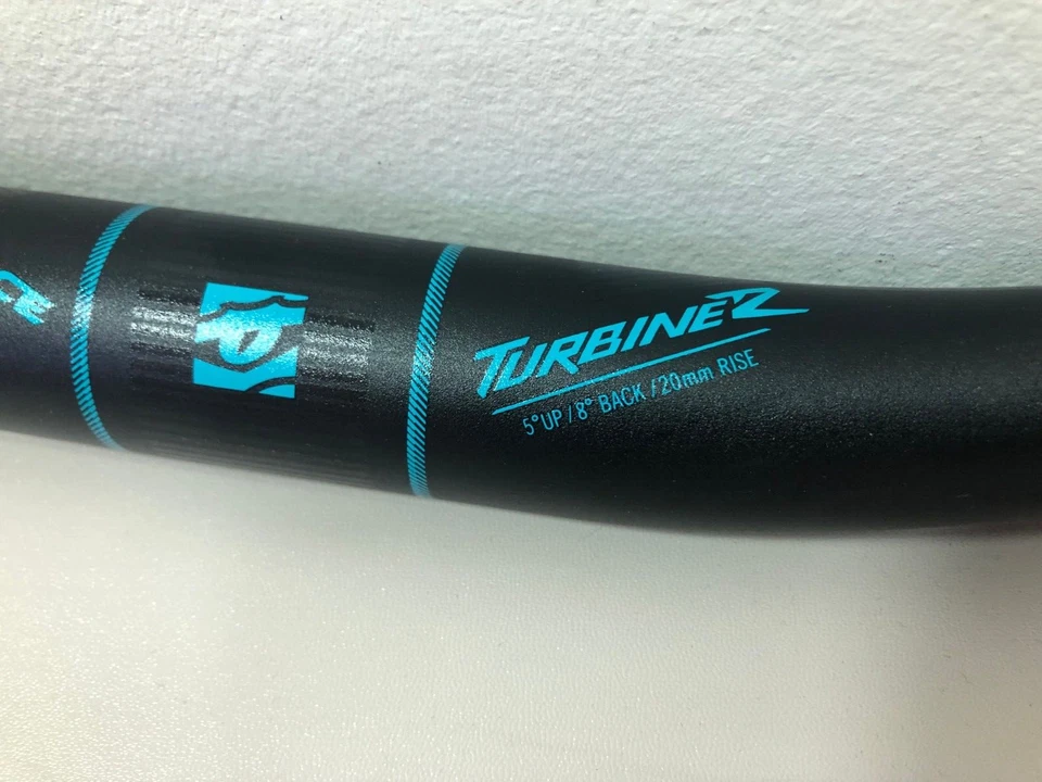 NUEVO Manillar Race Face Turbine R 780 mm 35 mm Abrazadera 20 mm Elevación Turquesa Logo Aluminio Foto 2 de 2