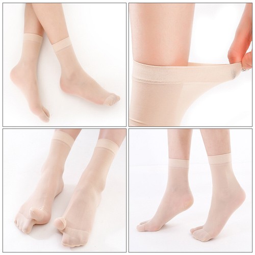 2Paare Atmungsaktive Seidenstrümpfe Damen Midtube Stilvolle Socken - 第 11/12 張圖片