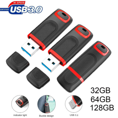 USB 3.0 Flash Drive 32GB 64GB 128GB Memory Stick Thumb Stick Lot Pack - Foto 1 di 14