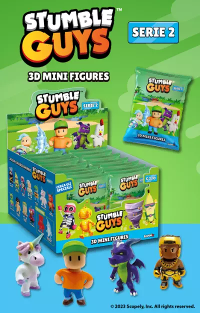 STUMBLE GUYS STUMBLE 3D MINI FIGURES SURPRISE SACHETS COLLECTION SERIES 2  +