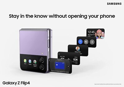 Samsung Galaxy Z Flip 4 256GB F721U Graphite Blue Purple (Unlocked