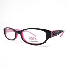 Chelsea Morgan CMM805 CH Kids Eyeglasses Frames Black Pink Rectangle 46-16-130