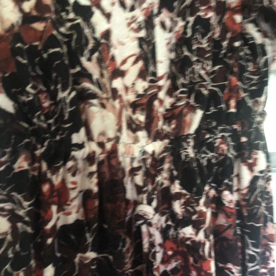 Maxi Vestido Haani Negro Rojo Floral Tejido Corbata Cintura Talla PL A942 Foto 4 de 4