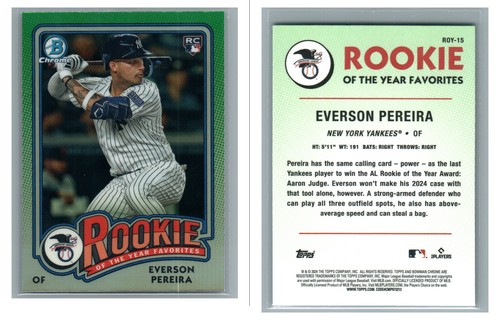 2024 BOWMAN CHROME ROY FAVORITES SINGLES U PICK COMPLETE YOUR SET - Picture 16 of 16