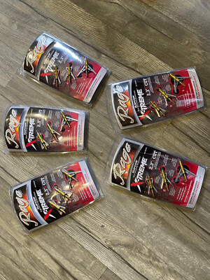 5 Packs Rage SLIPCAM Xtreme Extreme mechanical Broadheads 100 Grain 2.3'' HUGE