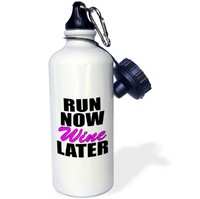 3drose Wb_193230_1 Run Now Wine Later Pink Sports Water Bottle 21 Oz White on sale 3drose Wb_193230_1 Run Now Wine Later Pink Sports Water Bottle 21 Oz White on sale