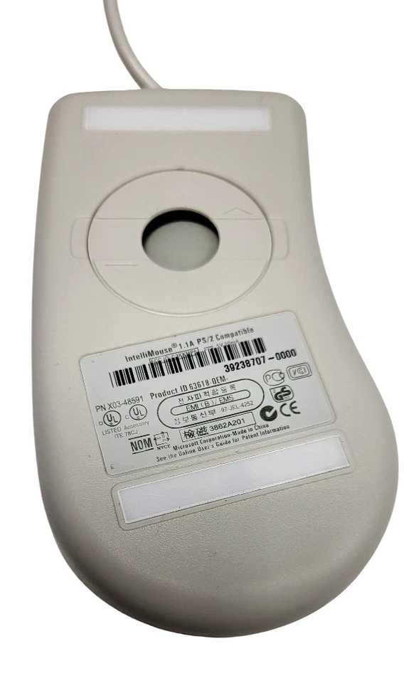 NEUE Microsoft 63618 IntelliMouse 1.1A PS/2 Kugelmaus für Windows - Bild 2 von 4