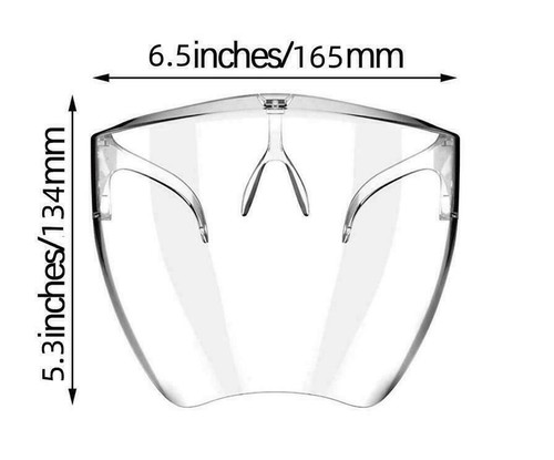 Clear Shield Gesichtsmaske Brille Transparent Mehrweg Brille Visier Antibeschlag Posten - Bild 8 von 19