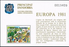 BRIEFMARKEN ANDORRA, ANDORRA VEGUERIA EPISCOPAL 1981 BLOCKBLATT THEMA EUROPA