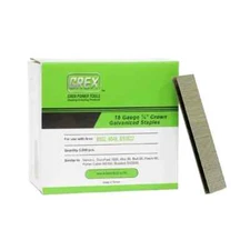 Grex GNS18 1-9/16 in. 18 Gauge 1/4 in. Crown Galvanized & Coated Staples, 5,000C