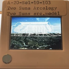 Paolo Soleri: Two Suns Arcology. Arizona  Arcosanti Architecture 35mm Slide 103