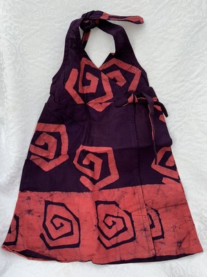 Global Mamas Batik Halter Sundress Fair Trade Organic Cotton Ghana  Toddler Sz 2