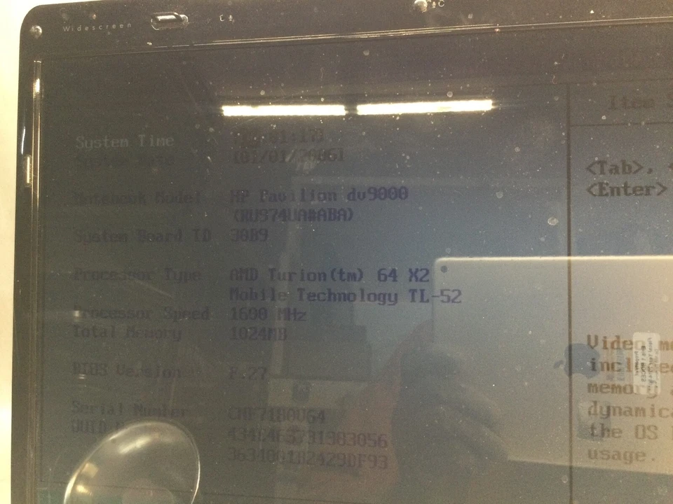 HP Pavilion dv9500 17" Laptop AMD Turion 64 X2- DIM BACKLIGHT- MZ - Image 2 of 4