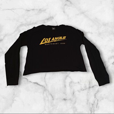 Riot Queen Los Angeles Westcoast 1989 Long Sleeved Crop Top Medium