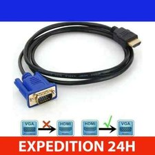 HDMI GOLD MALE TO VGA HD-15 MALE Cable 10FT 3M 1080P for PC DVD HDTV 3M