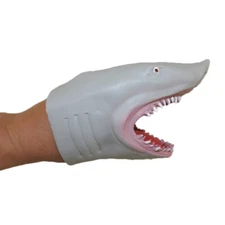 Soft Silicone Great White Megalodon Shark Hand Puppet
