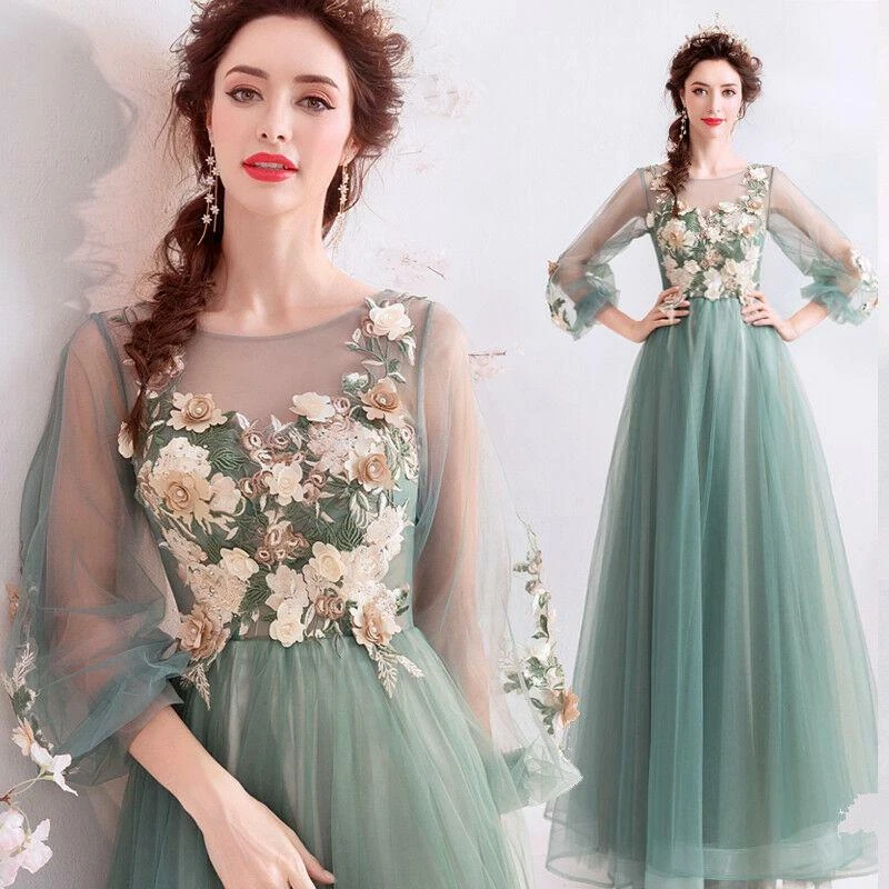 Full length hotsell gowns with sleeves