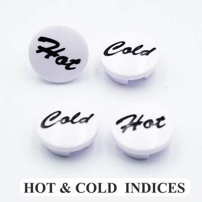 HOT & COLD Wasserhahn Anzeige 2 Paar Bad Index Bad Kappe Küche Steckplatten