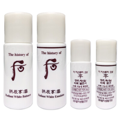 The history of Whoo Seol Radiant White Balancer + Emulsion 5ml (8pcs ~ 100pcs)