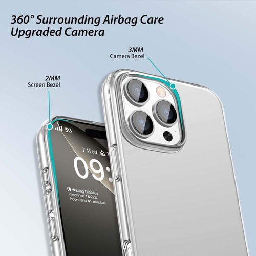iPhone 16 Pro Max Plus CasePremium Slim Soft Crystal Clear Shockproof For Apple - Picture 7 of 14