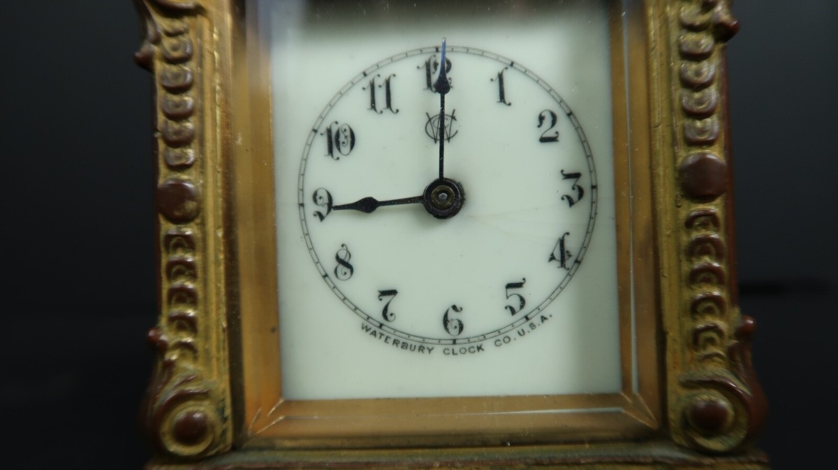 米国「ＷＡＴＥＲＢＵＲＹ」社１９００年代初頭のアンティークキャリッジクロック 米国「WATERBURY」社1900年代初頭のアンティーク