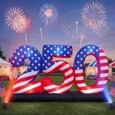 4th of July Inflatable 250th Anniversary Decoration 8.8ft Patriotic Yard