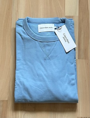 NEU! CALVIN KLEIN Badge Sweatshirt Rundhals Pullover 6XL XXXXXXL blau blue