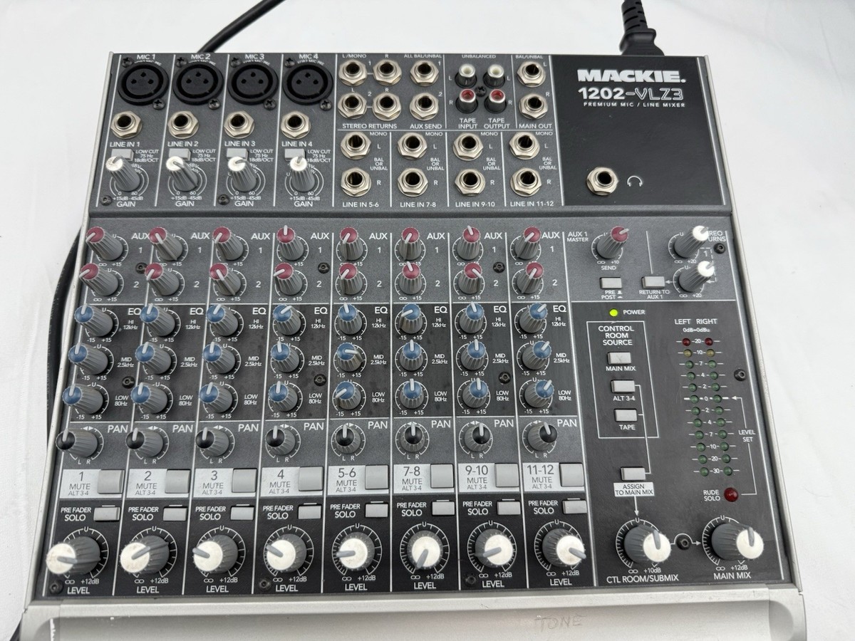 Mackie 1202-VLZ3 Compact Recording SR Mixer Premium Mic 12 Channel