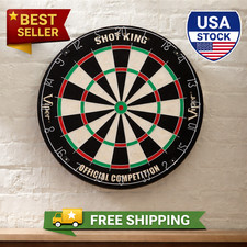PRO Bristle Steel Tip Dart Board Game Set. Sisal Dartboard w/Six 17 Grams Darts
