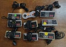 Lot of 9 Wired Controllers For Original Nintendo NES Console For Parts Or Repair