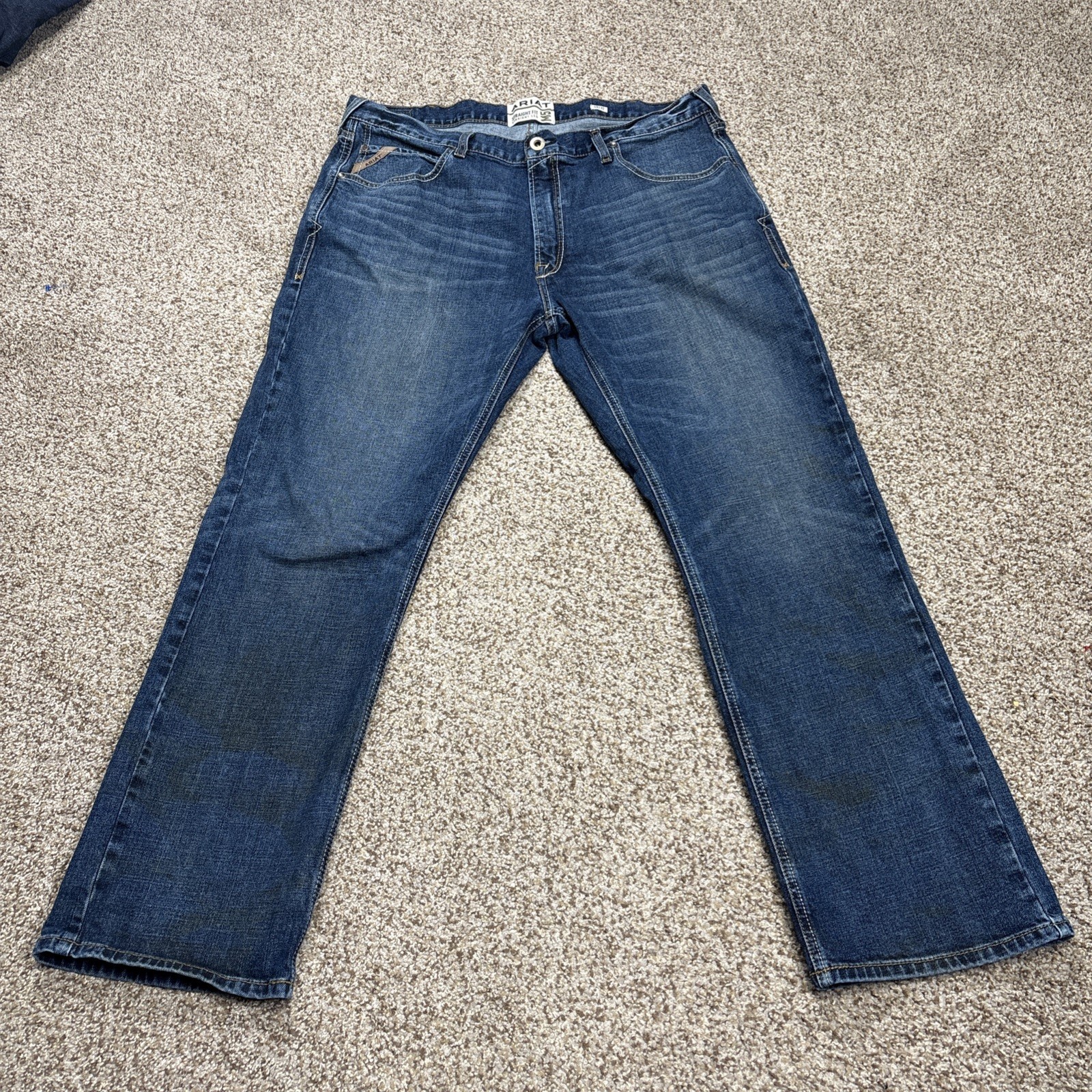 Ariat Denim M5 Jeans Straight Fit Straight Leg Mens 40x32 Heath Wash Fits 39x31 - main photo