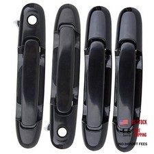 4Pcs Door Handle for 1998-2003 Sienna Black Exterior Right Left Front Rear