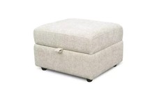 DFS ESSIE STORAGE FOOTSTOOL IN ENZO CREAM RRP £199 EX DISPLAY