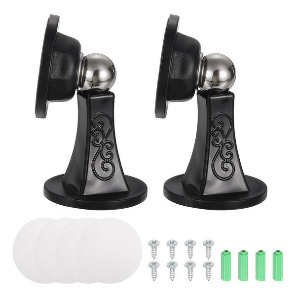 2 StüCk Magnetischer TüRstopper FüR Rv, 3,5 Zoll KlebefläChe, Schwarz-image