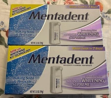 (2) Mentadent Advanced Whitening Baking Soda Fluoride Toothpastes 7oz. SEALED