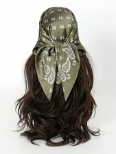 Multicolor Paisley Silky Square Bandana Head Wrap Scarf One Size