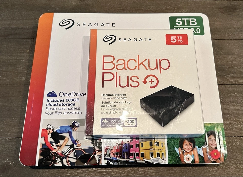 Seagate Backup Plus Desktop 5TB Hard Drive USB 3.0 STDT5000600 New Sealed - Image 2 of 4